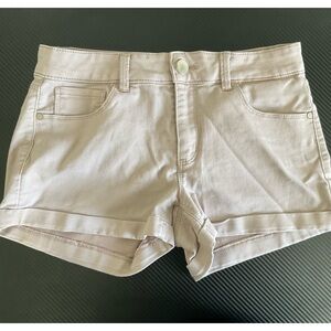 Light Pink High Rise Jean Shorts